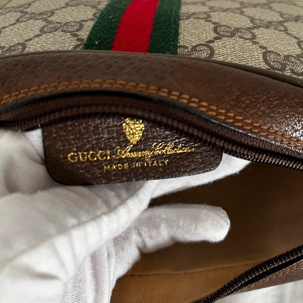 Gucci Supreme Cosmetic Pouch Web Stripe Late 70s-Early 80s Italy - Picture 12 of 16